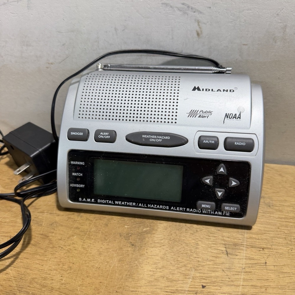 Midland WR300 Version 5 Weather Radio NOAA PublicAlert am/fm Hazard Alerts WORKS
